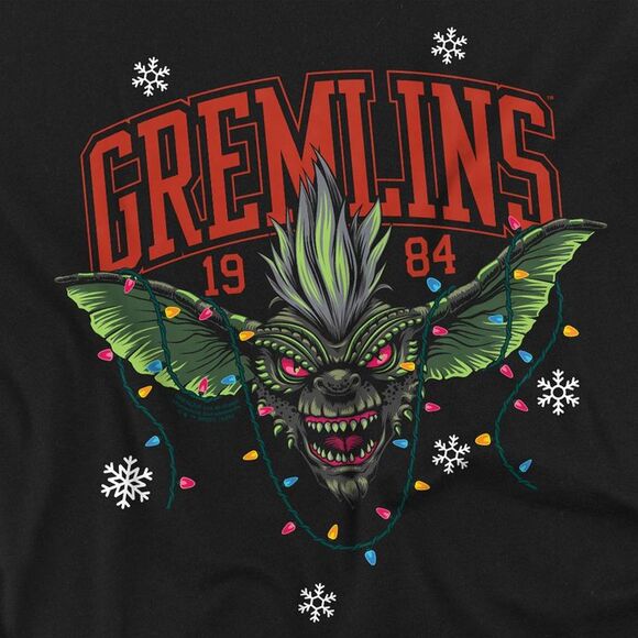 Gremlins Unisex Adult 1984 Lights Christmas T-Shirt / Black - Picture 3 of 6